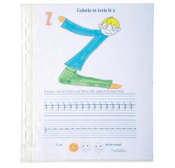 Estuche Exacompta de 10 fundas multitaladros polipropileno piel de naranja tamaño escolar - 17x22cm