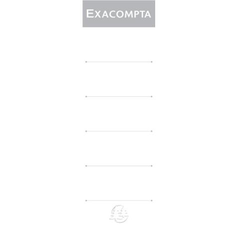 Exacompta Spine Labels for Lever Arch Files, 80mm spine - White