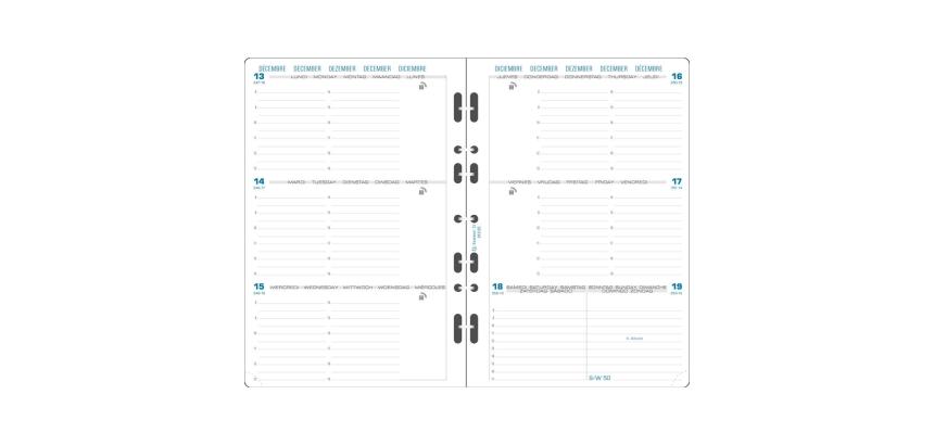 Recharge Exatime 21 - Semainier millésimé - Janvier à Décembre 2026