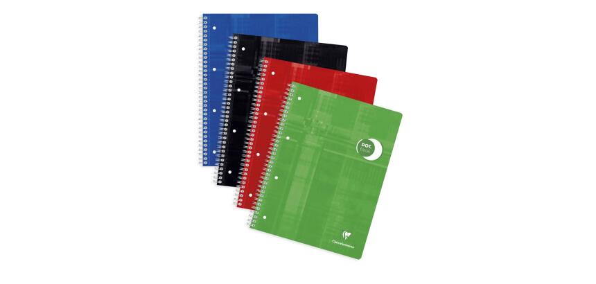 Clairefontaine Wirebound Dot Book A4+ 80 Sheets - Assortment