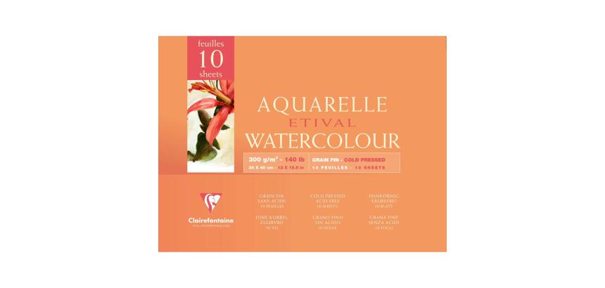 Etival bloc collé 4 côtés 10F 30x40cm 300g grain fin