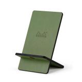 Rhodiarama support pour téléphone mobile simili cuir italien 13x8x8,5 cm - Sauge