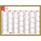 Calendrier Tricolore 22 x 29,5 cm Semestriel 2026 - rouge, noir et or