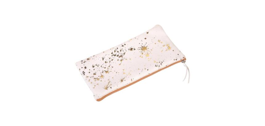 COSMICUIR DAIM Trousse plate 22x11cm - Doré