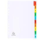 Intercalaires imprimés numériques carte blanche 160g 10 positions - A4 - Blanc