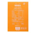dotPad - bloc agrafé Rhodia N°16 14,8x21 cm dot 80 feuillets 80g - Orange