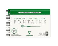 Fontaine album spiralé 12F 12x18cm 300g grain torchon