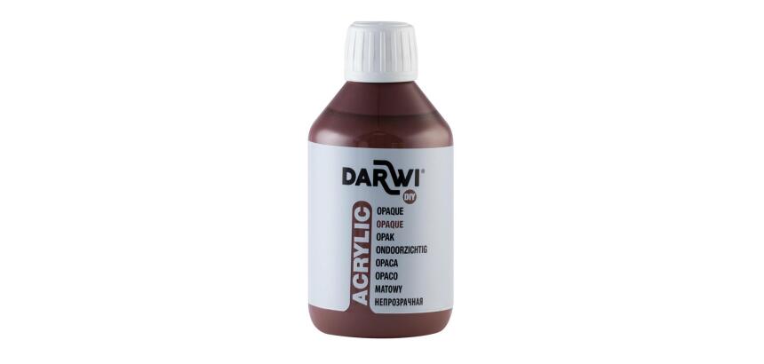 Darwi Flacon de 250 ml de Peinture Acrylique Universelle Opaque - Marron foncé
