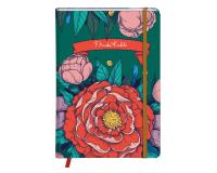 Frida Kahlo, Carnet rembordé rigide A5 14,8x21 cm, 160 pages, ligné, marque page, fermeture élastique, ass.