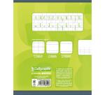 Cahier Travaux Pratiques Écriture piqué 8000 CARTE 17x22 cm 32 pages double ligne 4 mm + interligne verticale/uni 90 g - Vert anis