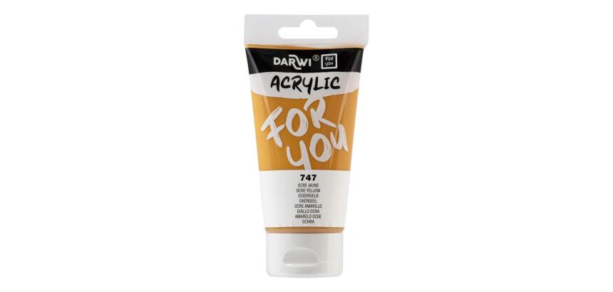 Darwi For You tube de peinture acrylique 75 ml - Ocre jaune