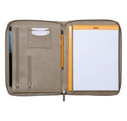 Rhodiarama grand conférencier pour bloc ou carnet format A4 - Taupe