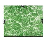 Carpetas de dibujo jaspeada barnizada con cierre de cintas de tela - 61x76 cm para archivar B2 ( 50x70,7 cm) - Lomo de tela: 3 cm - Verde