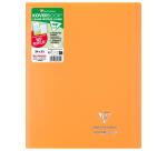 Cahier piqué Koverbook 24x32 cm 96 pages petits carreaux couverture polypropylène opaque 100% recyclé - Assortis