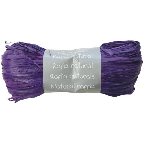 Pelote raphia naturel 50g, Prune - Prune