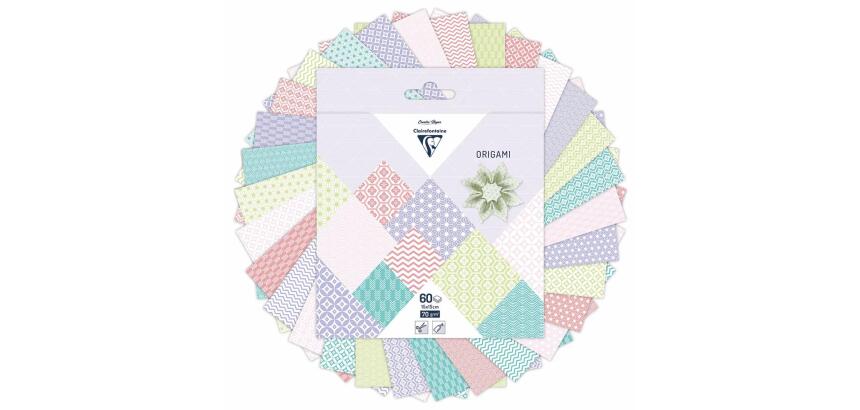 ORIGAMI, Pochette de 60 feuilles 70g/m2 au format 15x15cm - Printemps - Multicolore