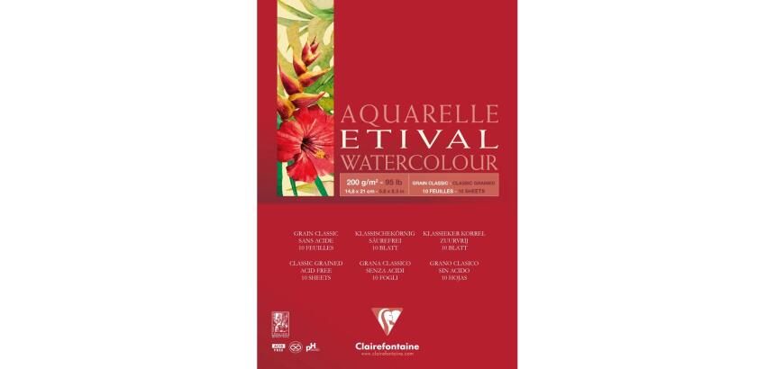 Etival bloc collé 1 côté 10F A5 200g grain classic