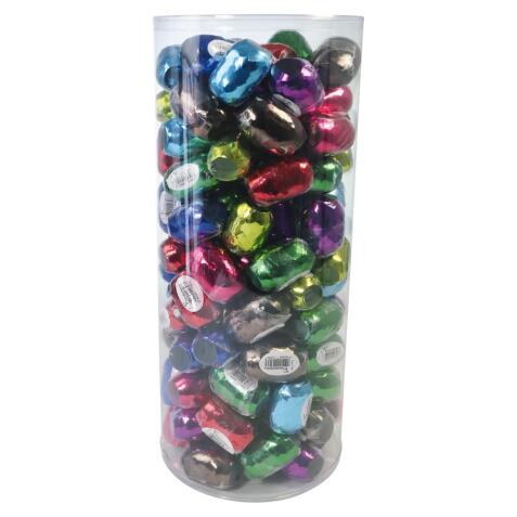 Tube de 120 oeufs 10mx7mm Ass.métallique - Assortiment