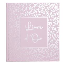 Livre d'or 140 pages tranche argent AutentiK - Rose candy