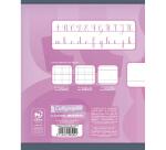 Cahier Travaux Pratiques Écriture piqué 8000 CARTE 17x22 cm 32 pages ligne 18 mm/uni 90 g - Rose