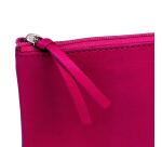 CUIR TEINTÉ Trousse plate 22x11 cm Framboise