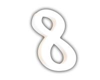 Petit chiffre 8 12cm - Blanc