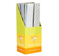 PAPIER DE SOIE, 40 sachets de 8 feuilles 18g/m2 au format 50x75cm (en présentoir) - Assortiment Noël - Assortiment
