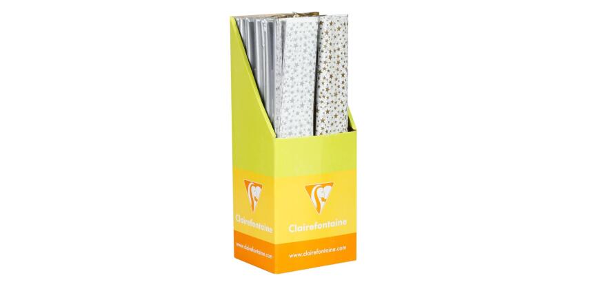 PAPIER DE SOIE, 40 sachets de 8 feuilles 18g/m2 au format 50x75cm (en présentoir) - Assortiment Noël - Assortiment