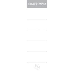 Exacompta - Cod. 537E - Confezione da 10 etichette per registratori a leva dorso 70mm - Bianco - Bianco