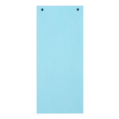 Paquete de 100 fichas separadores horizontales lisas multitaladros Exacompta Forever®- 105x240mm Azul Claro
