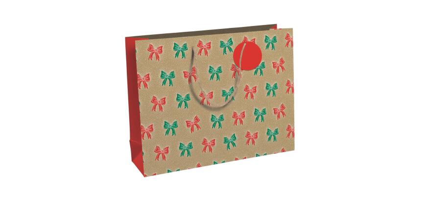 Noeuds rge&vert sac shop 37,3x11,8x27,5 - Rouge/vert