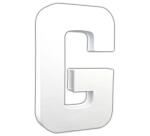 Lettre G 20,5cm - Blanc