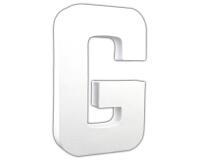 Lettre G 20,5cm - Blanc