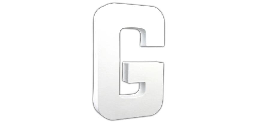 Lettre G 20,5cm - Blanc