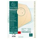 Intercalaires imprimés Carte peau 155g 24 positions de A à Z - A4 - Ivoire