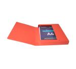 Boite de classement Exabox Dos 40mm Carte lustrée - A4 - Rouge