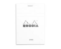 Bloc agrafé Rhodia N°12 8,5x12 cm 80 feuillets ligné 80g - Blanc