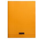 Clairefontaine Polypro Stapled Notebook, Squared, Ligne 8000, 24x32cm, 48 Sheets, 90g - Orange|