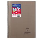 Cahier reliure intégrale enveloppante Koverbook 24x32cm 160 pages grands carreaux couverture polypropylène transparent - Assortis