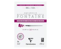 Fontaine Extra Blanc Grain Fin bloc collé 2 côtés 12F A4 300g