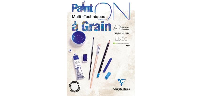 Paint'ON à grain bloc collé 20F A2 250g