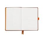 Rhodiarama Goalbook rembordé rigide A5 240 pages dot papier blanc 90g - Chocolat