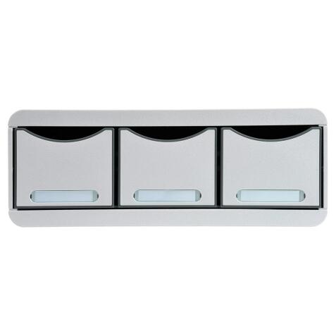 Cassettiera Toolbox 3 cassetti Office - Grigio chiaro