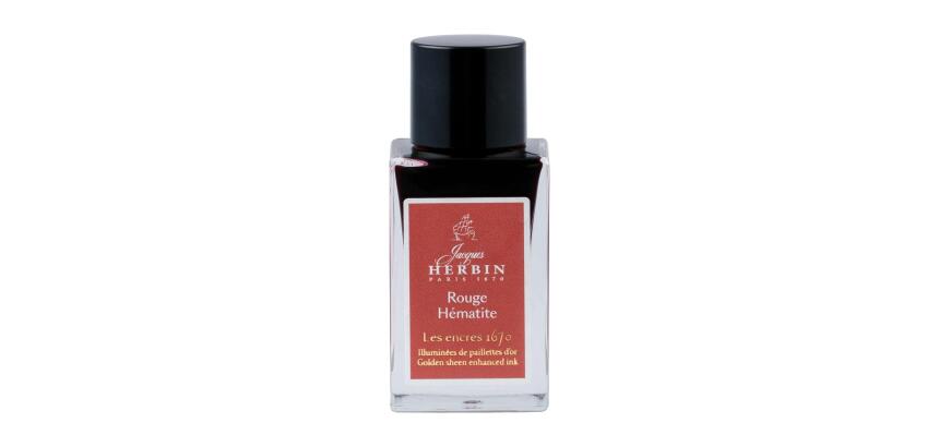 Encre 1670 à paillettes dorées 15ml - Rouge hématite