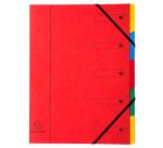 Trieur Harmonika fenêtres imprimées Véritable carte lustrée 5 compartiments - Couleurs assorties