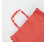 Paq.25 sacs kraft vergé 22x10x27cm,Rouge - Rouge