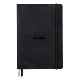 Rhodiarama Goalbook Creation rembordé rigide A5 100p papier lavis technique blanc uni 200g avec élastique - Noir
