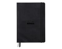 Rhodiarama Goalbook Creation rembordé rigide A5 100p papier lavis technique blanc uni 200g avec élastique - Noir