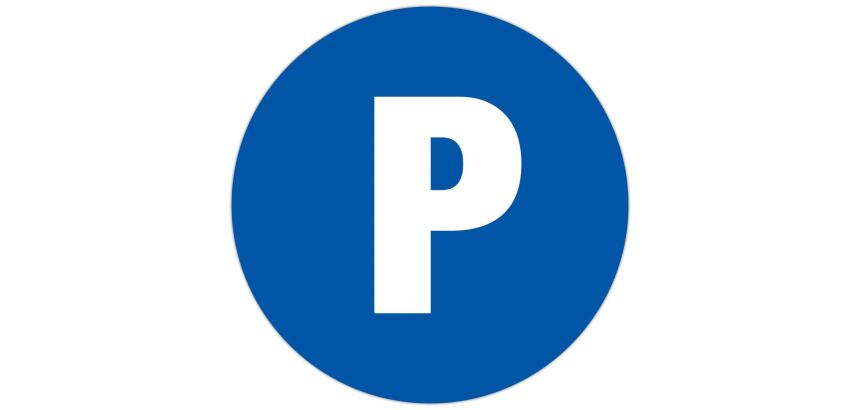 Panneau polypropylène non adhésif Parking privé 30 cm - Bleu