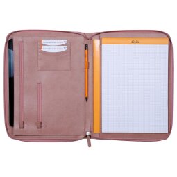 Rhodiarama grand conférencier pour bloc ou carnet format A4 - Bois de rose